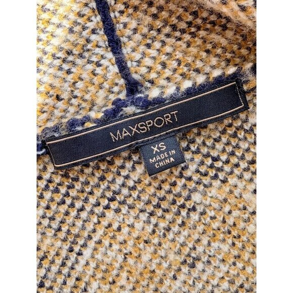 Maxsport XS Gold & Navy Floral Open Front Coatigan - - Picture 5 of 6